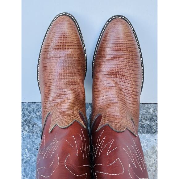 Unbranded Leather Vamp & Charter Men’s Cowboy Boots Size 10.5 D Brown main image 8